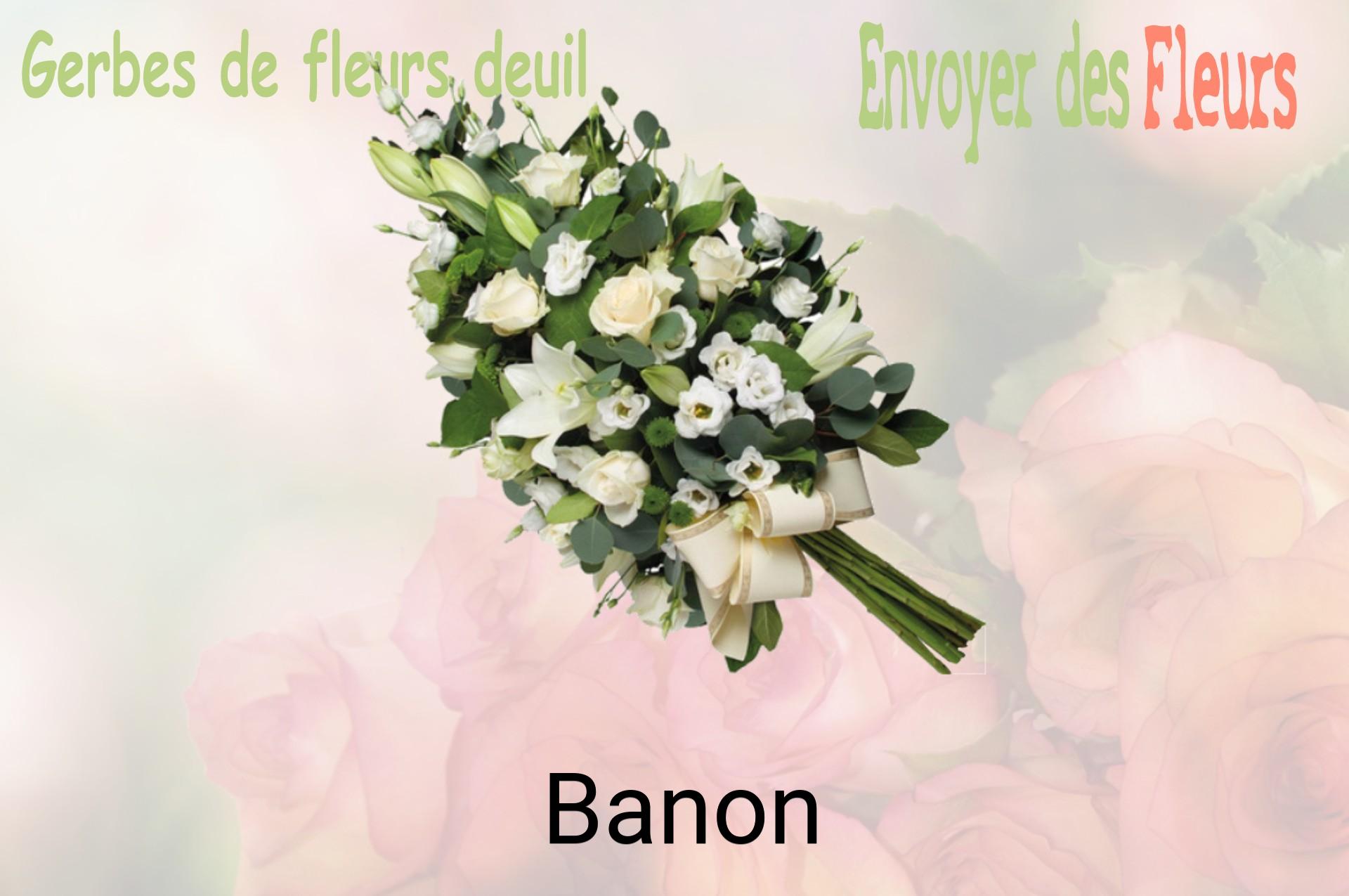 Gerbe de fleurs de deuil livrée à Banon